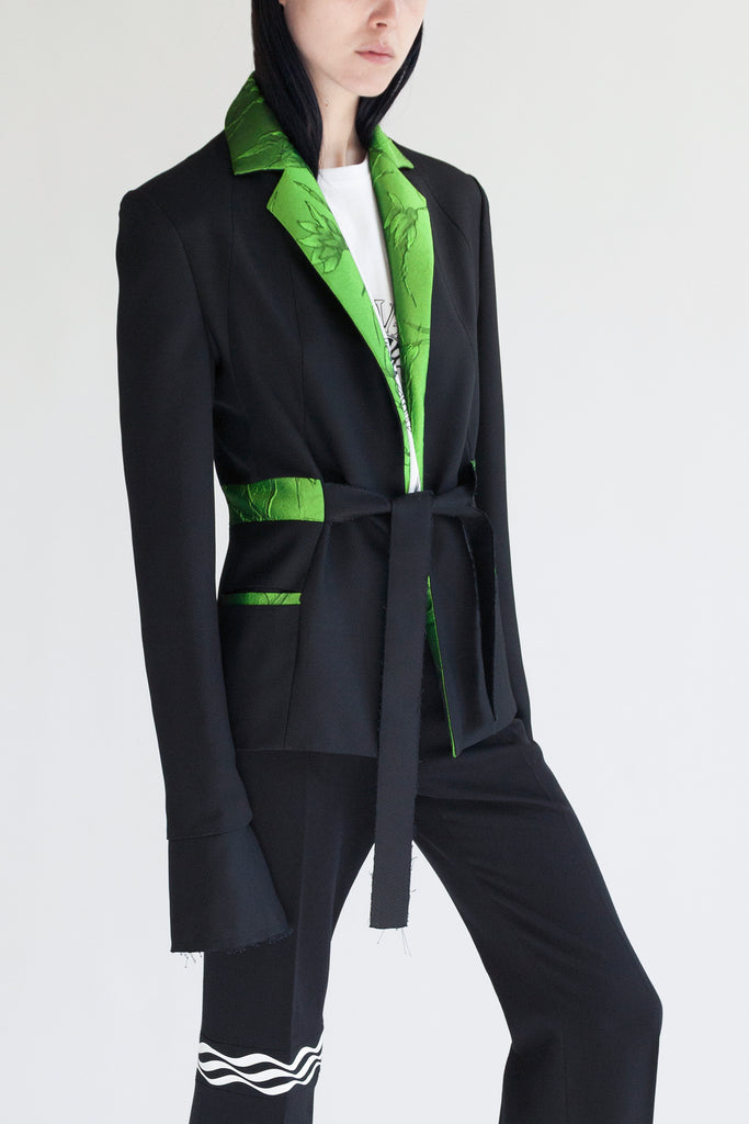 tailored suit jacket with acid lapel